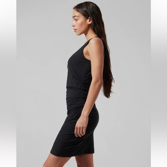 Athleta sleeveless ruched bodycon comeback tank dress - Picture 2 of 4